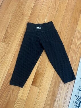 Booty by Brabants Black Croco Skin Cropped Leggings.